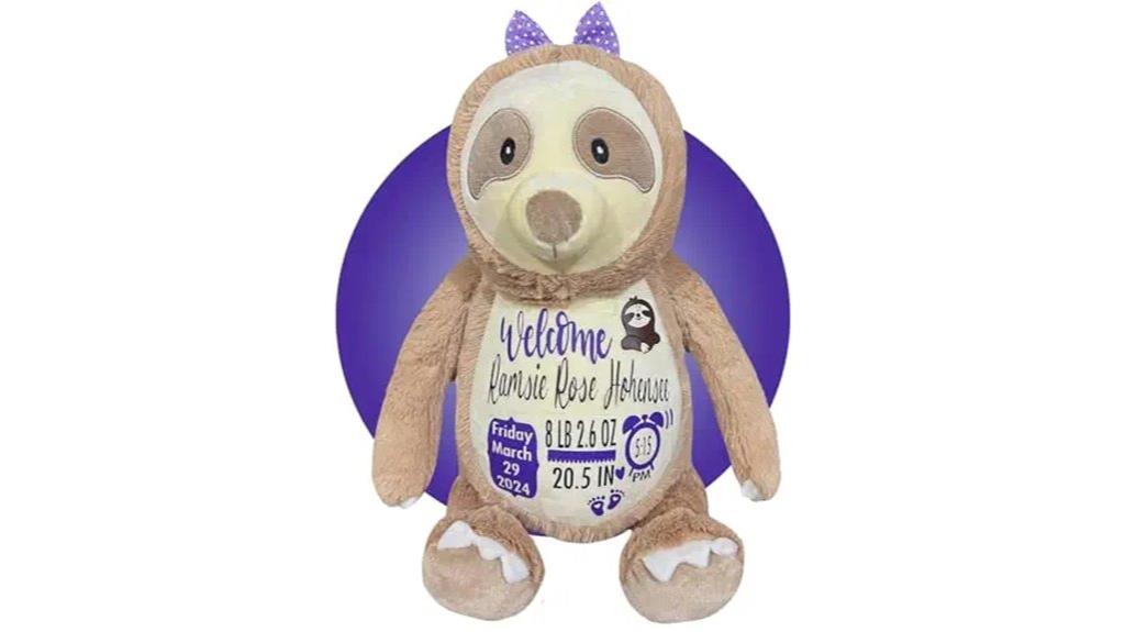 personalized baby birth plush