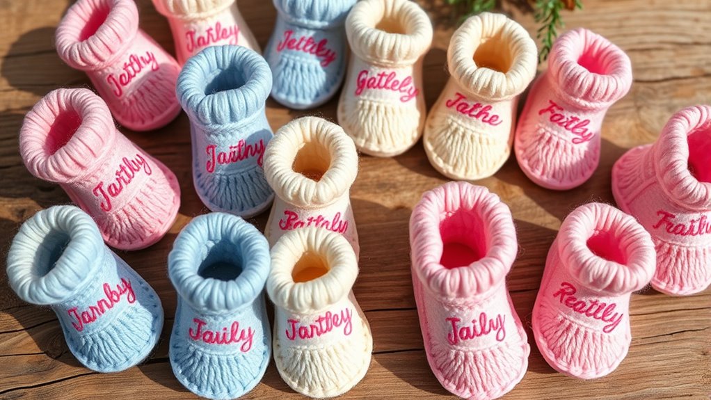 personalized baby bootie gifts