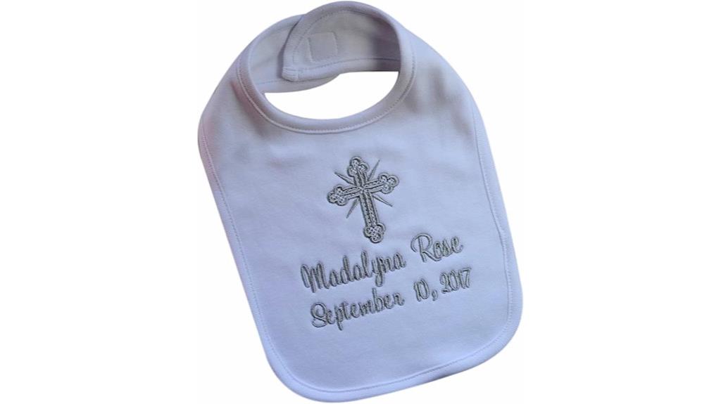 personalized baby christening bib