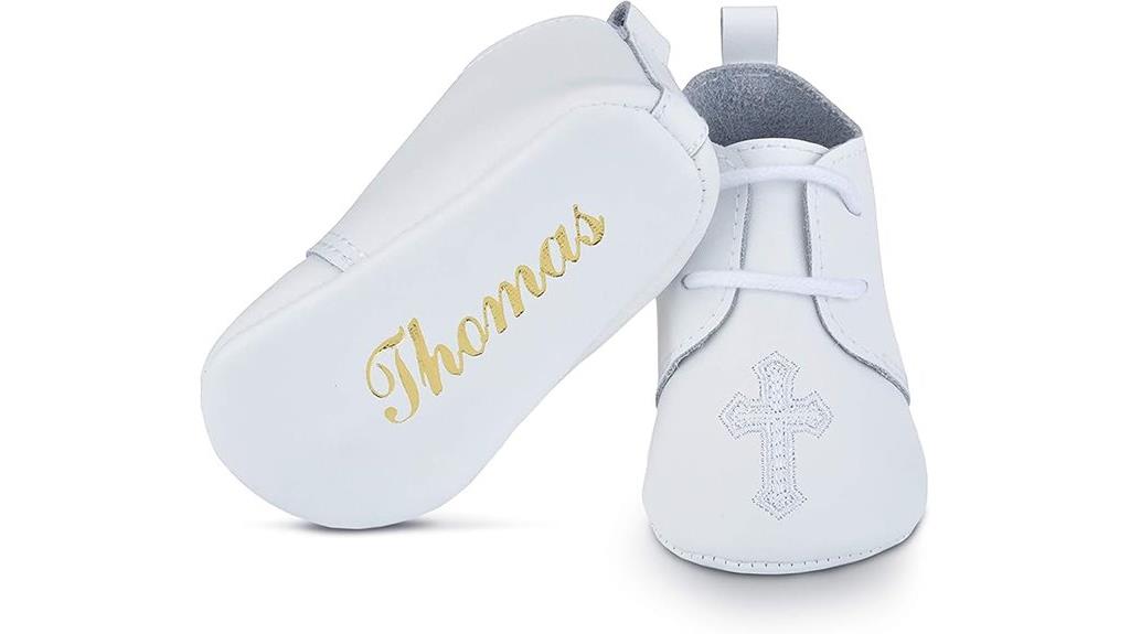 personalized baby christening shoes