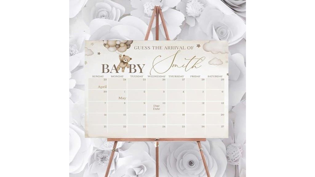 personalized baby due date sign