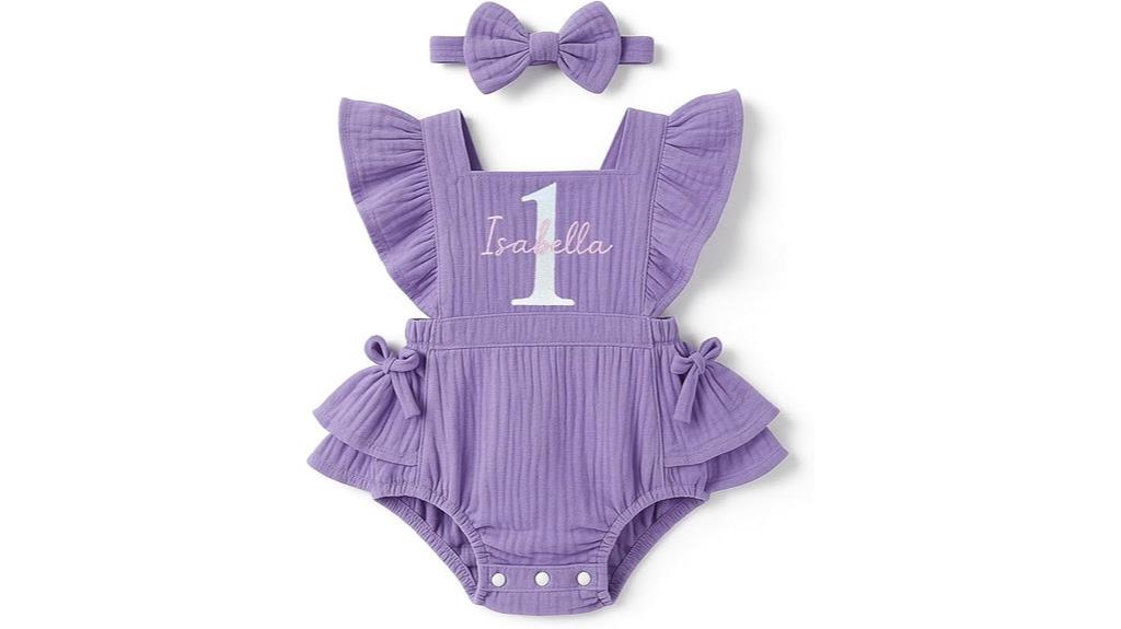 personalized baby girl romper