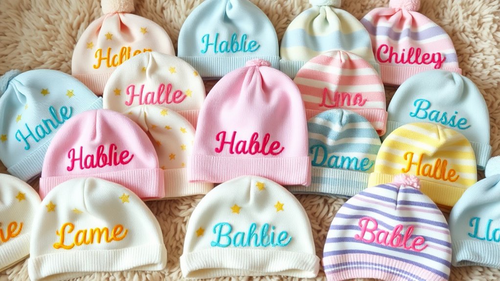personalized baby hats collection
