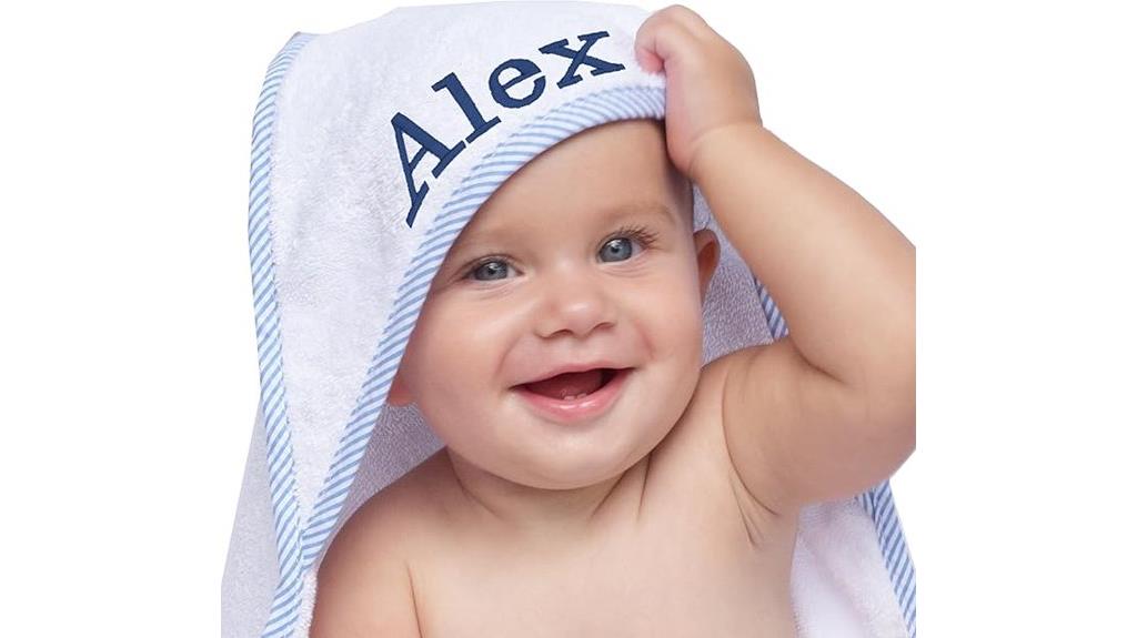 personalized baby hooded towel