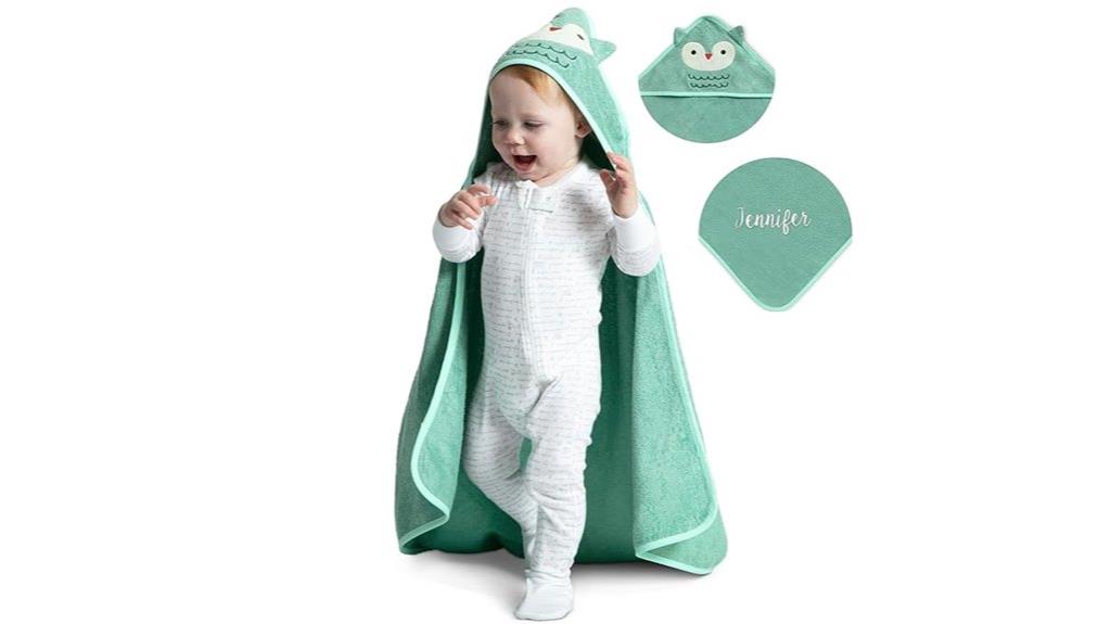 personalized baby hooded towel