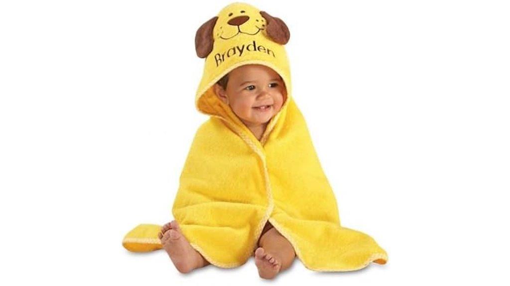 personalized baby hooded towel
