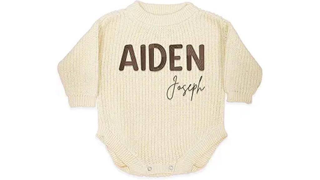 personalized baby knit sweater