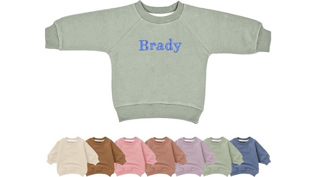 personalized baby knit sweatshirt