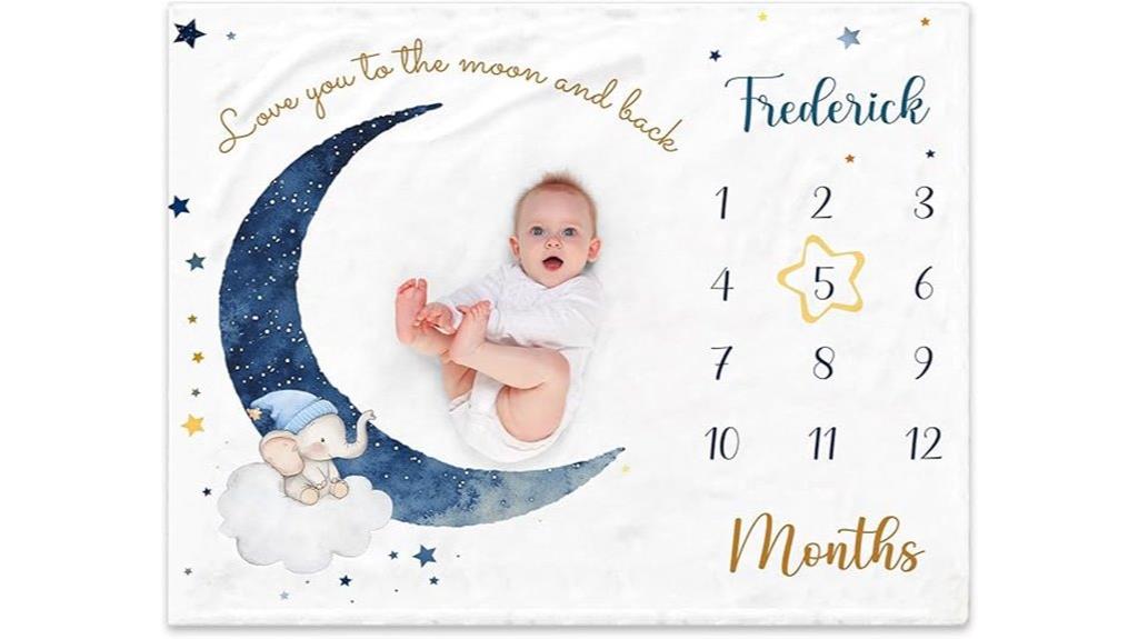 personalized baby milestone blanket