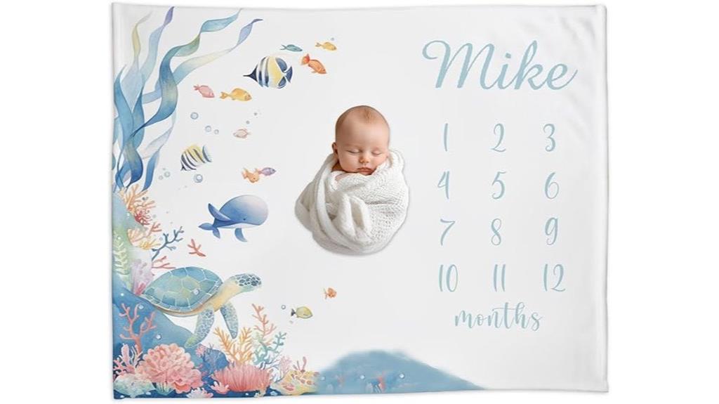 personalized baby milestone blanket