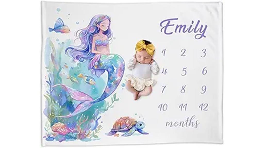 personalized baby milestone blanket