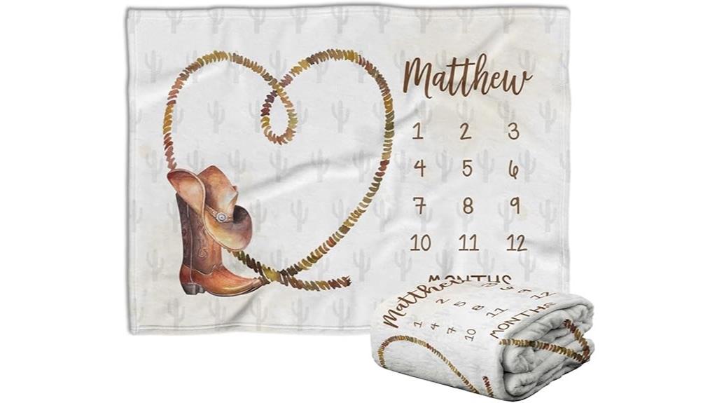 personalized baby milestone blankets
