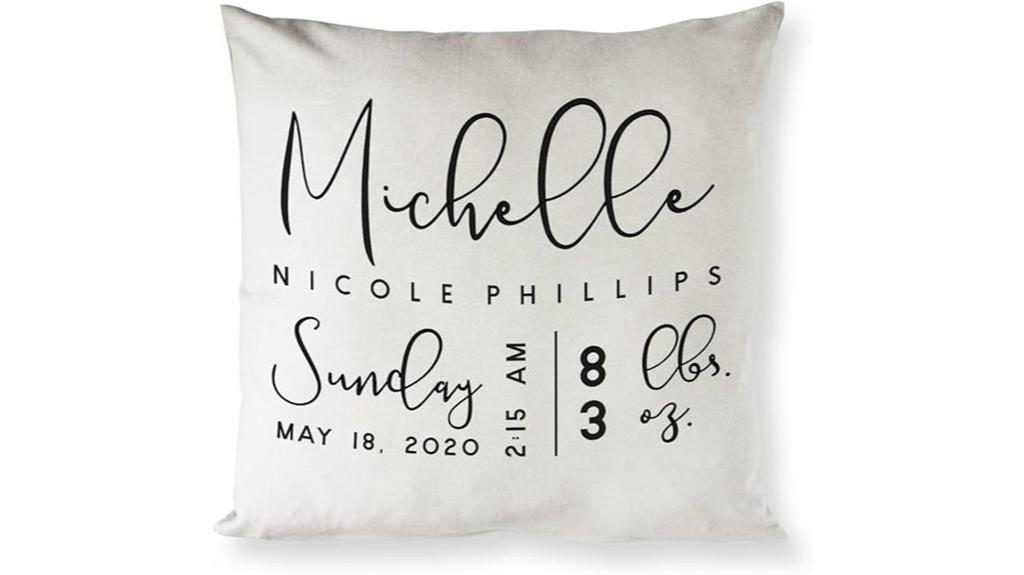 personalized baby nursery pillow