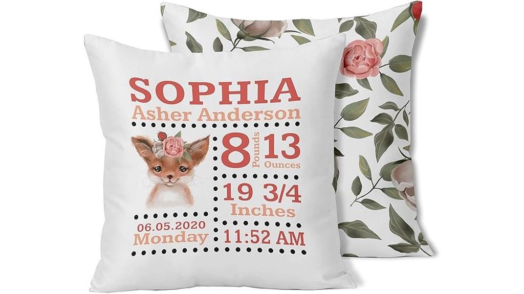personalized baby pillow