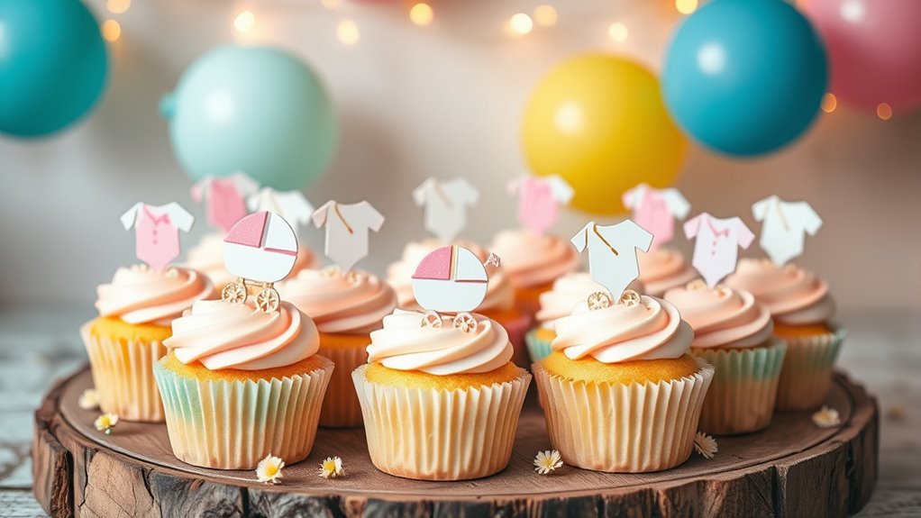 personalized baby shower cupcake decorations