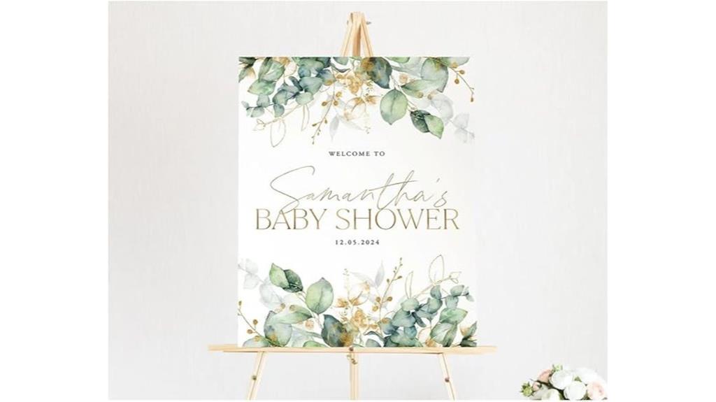 personalized baby shower sign