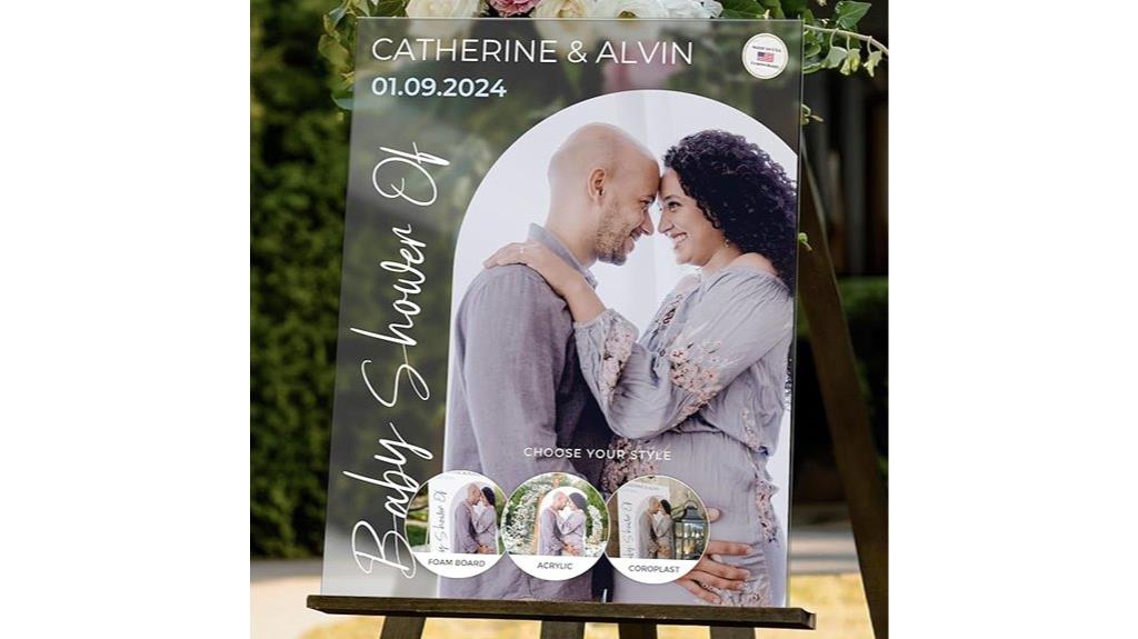 personalized baby shower sign