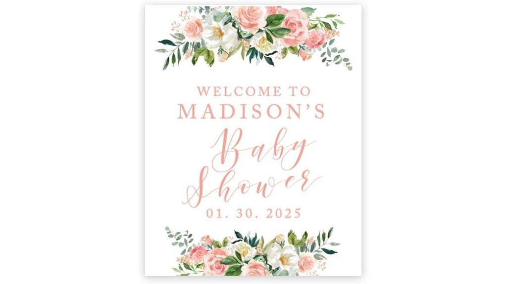personalized baby shower sign