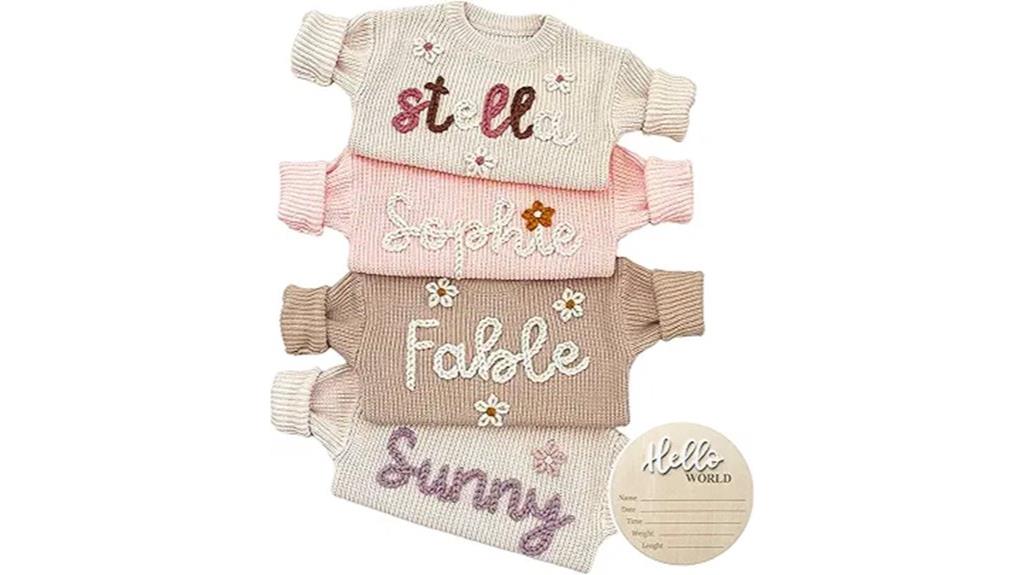 personalized baby sweater