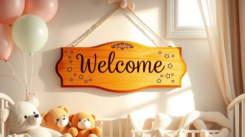 personalized baby welcome signs