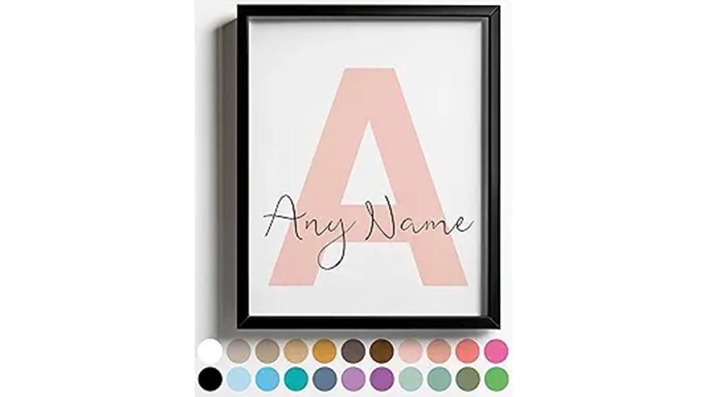 personalized big initial decor