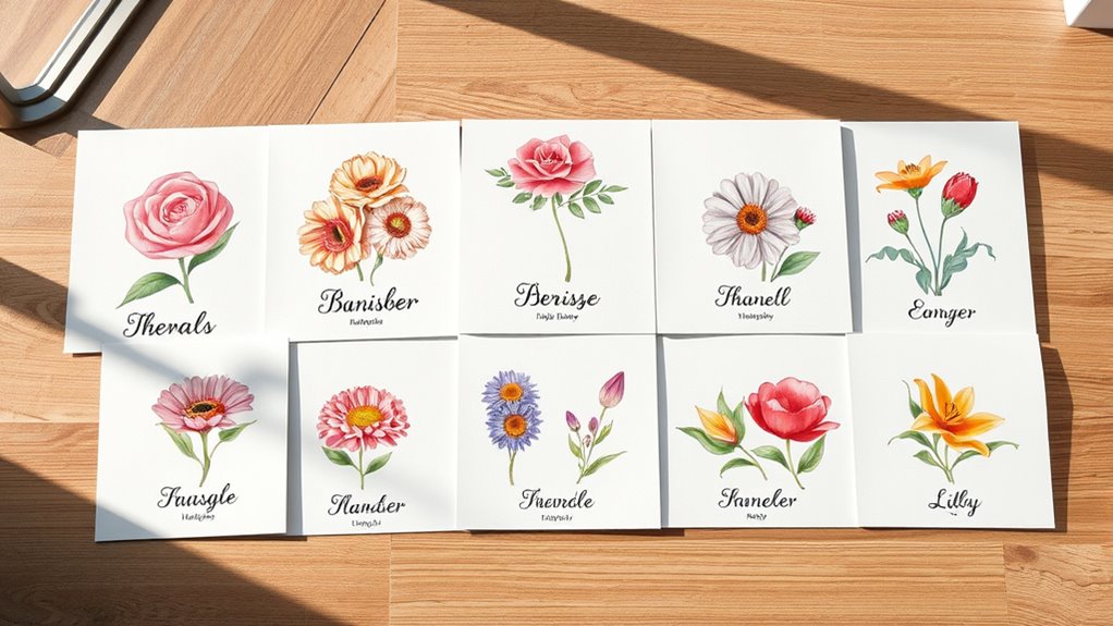 personalized birth flower prints