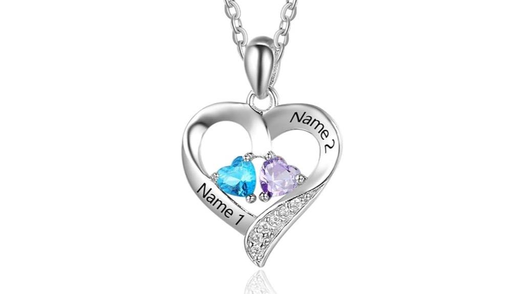 personalized birthstone necklace