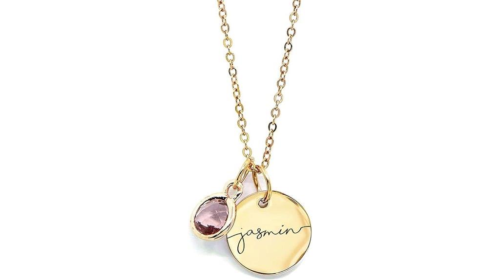 personalized birthstone necklace