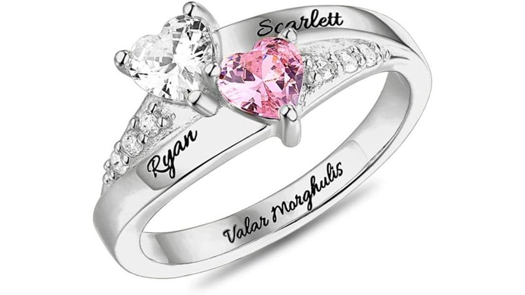 personalized birthstone promise ring