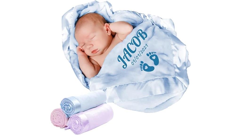 personalized boys baby blanket