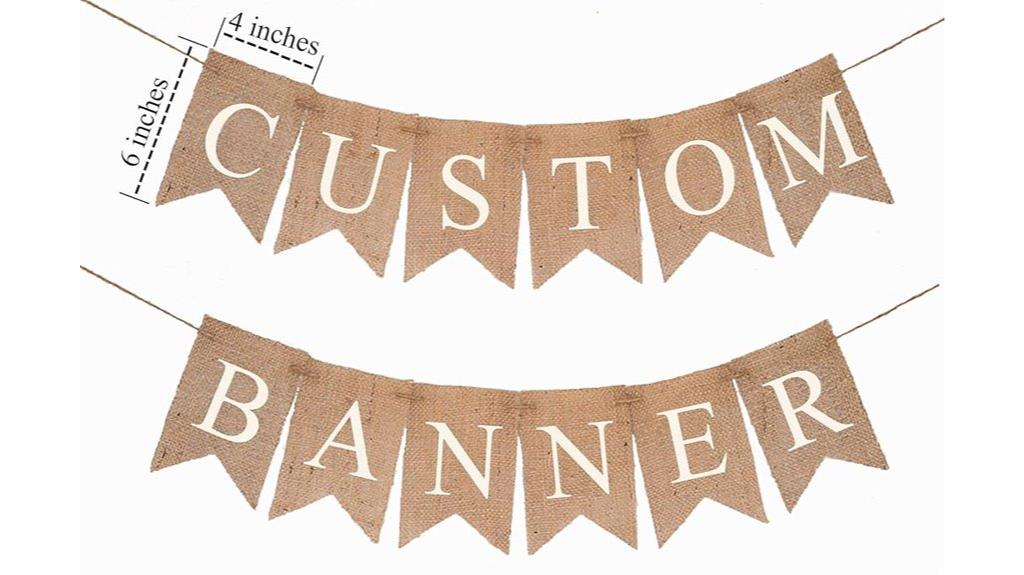 personalized burlap celebration banner