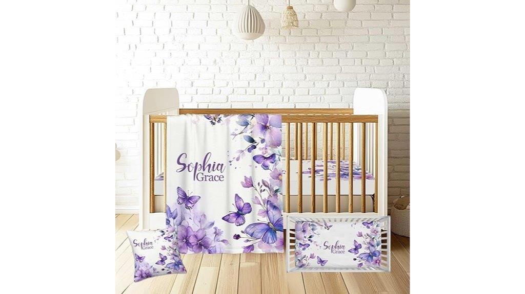 personalized butterfly baby bedding