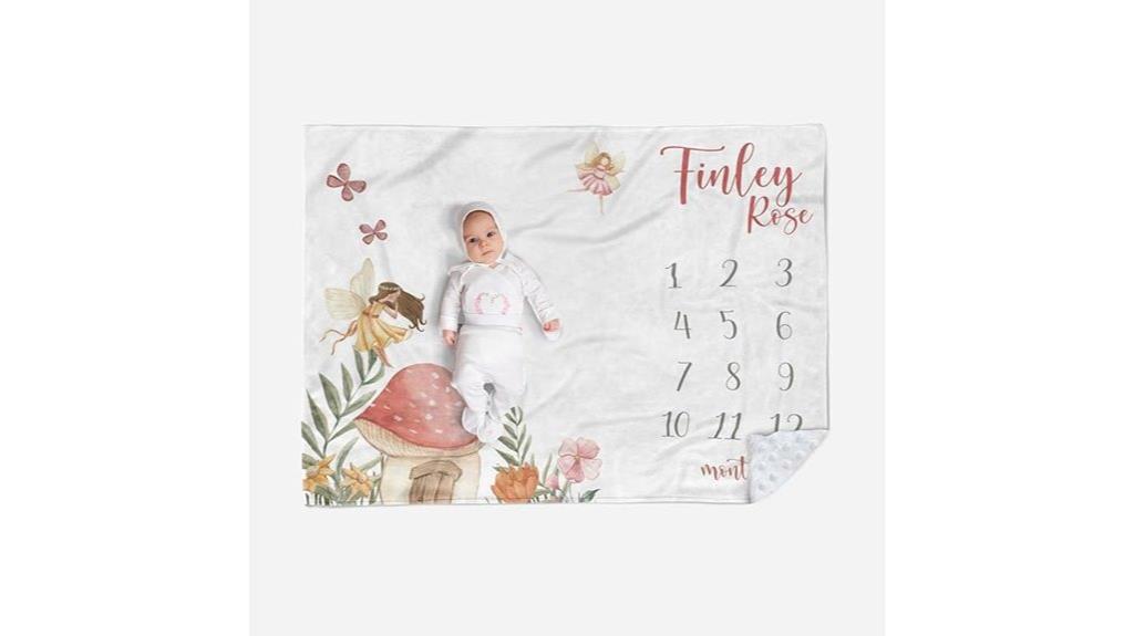 personalized butterfly milestone blanket