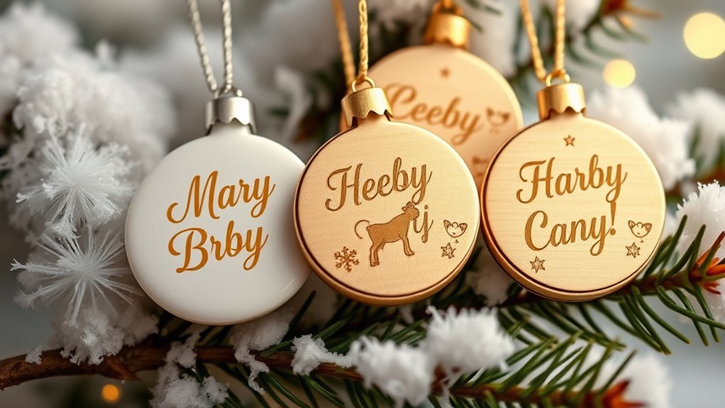 personalized christmas ornament list