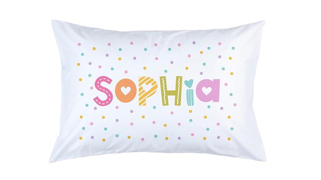 personalized colorful girls pillowcase