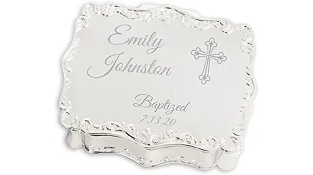 personalized cross jewelry box