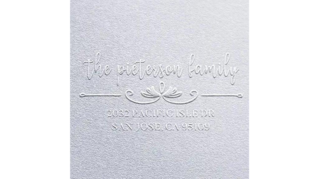 personalized embossing design choices