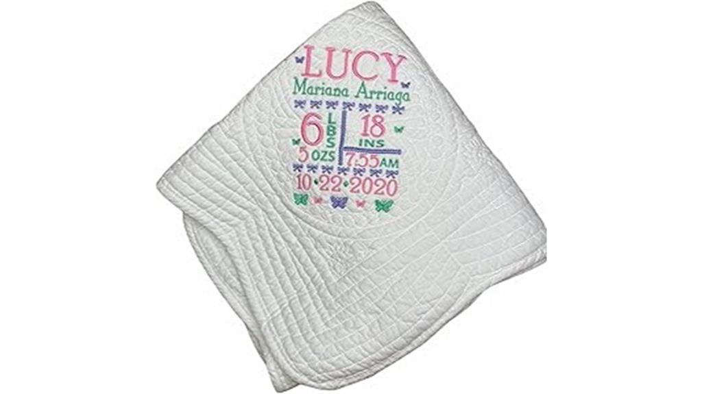 personalized embroidered baby blanket