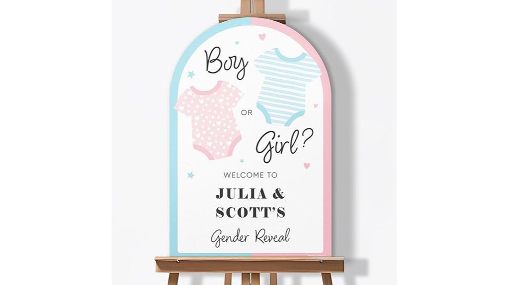 personalized gender reveal sign