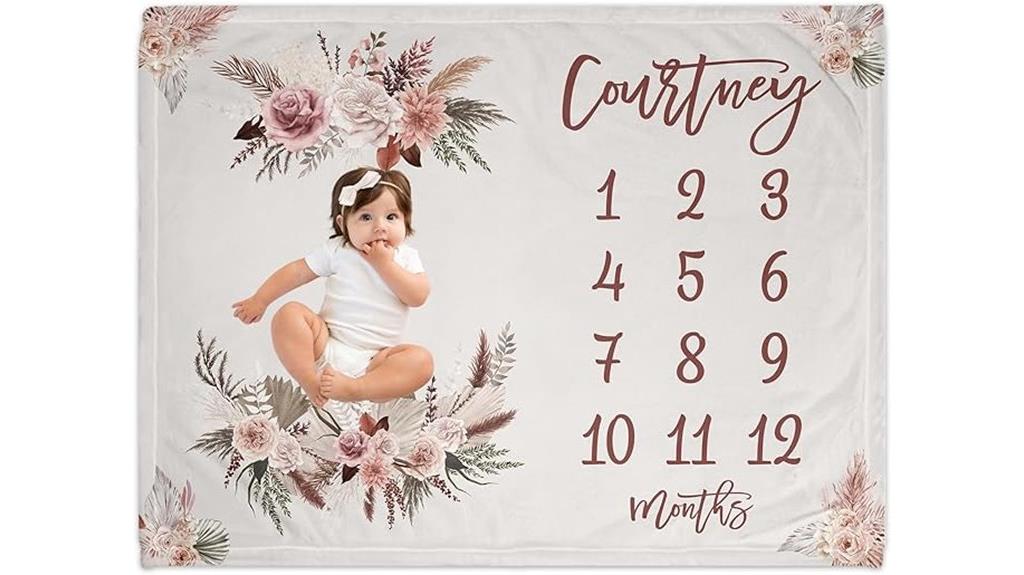 personalized girls baby blanket