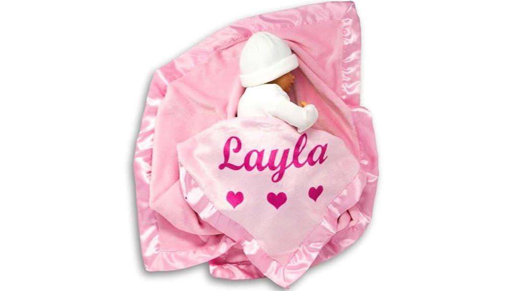 personalized girls baby blanket