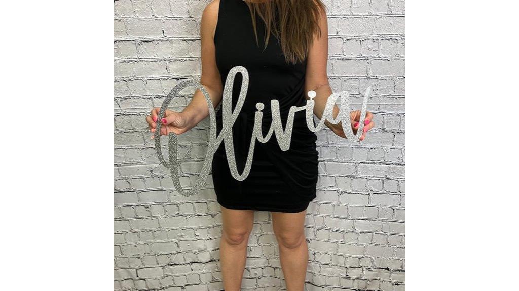personalized glitter name sign