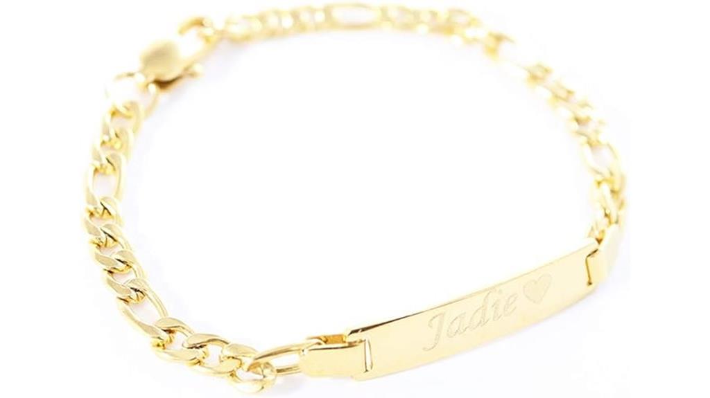 personalized gold baby bracelet
