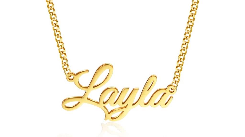 personalized gold name necklace