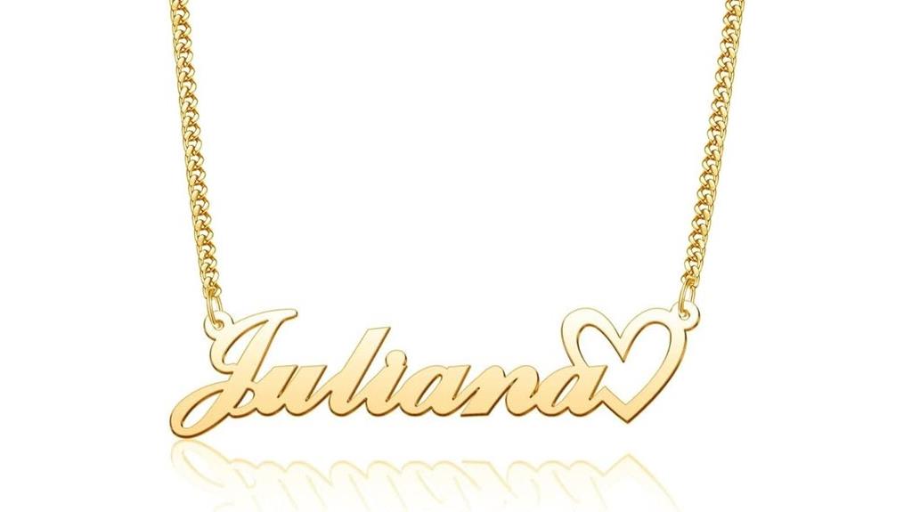personalized gold necklace