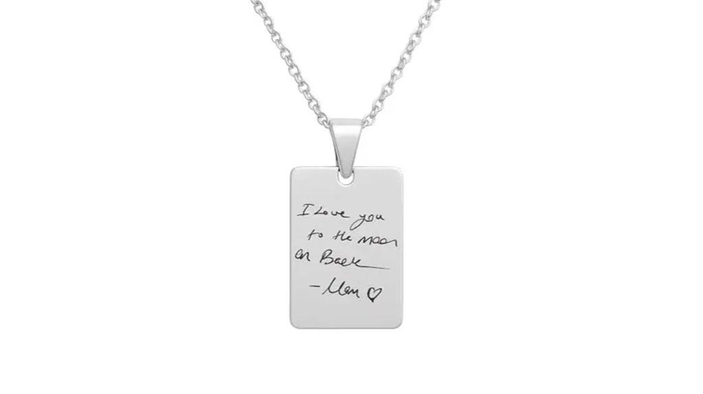 personalized handwriting necklace