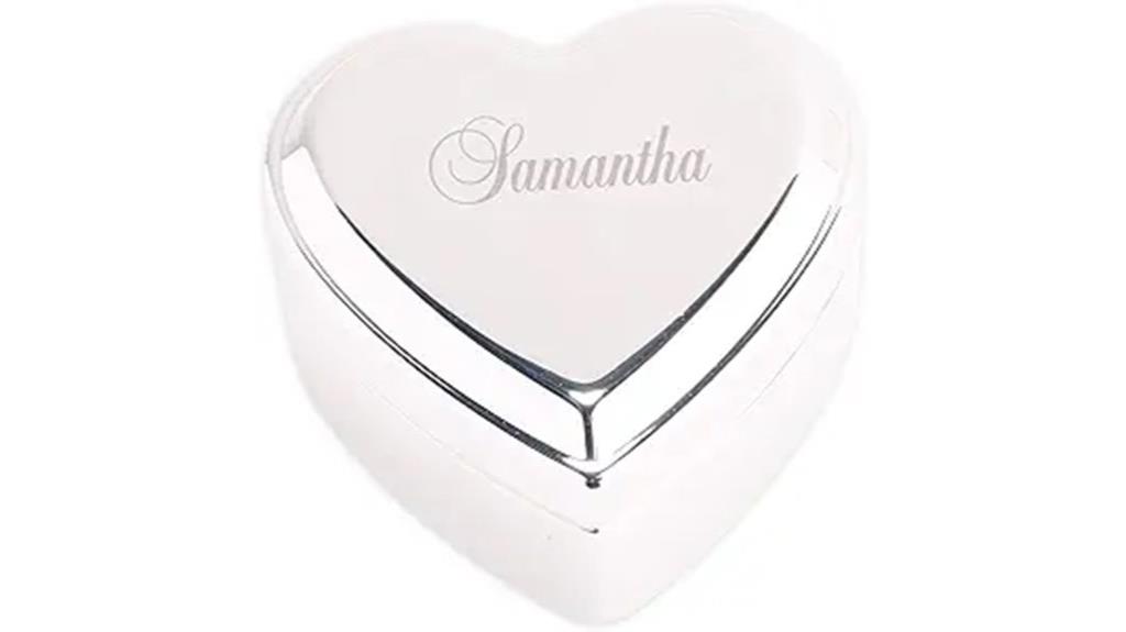 personalized heart jewelry box