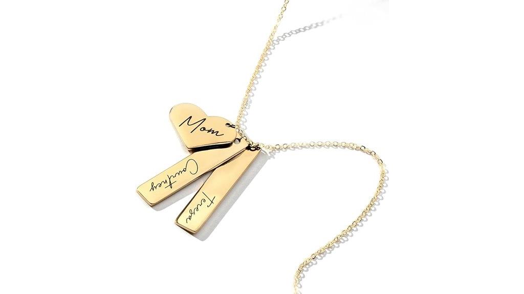 personalized heart name necklace