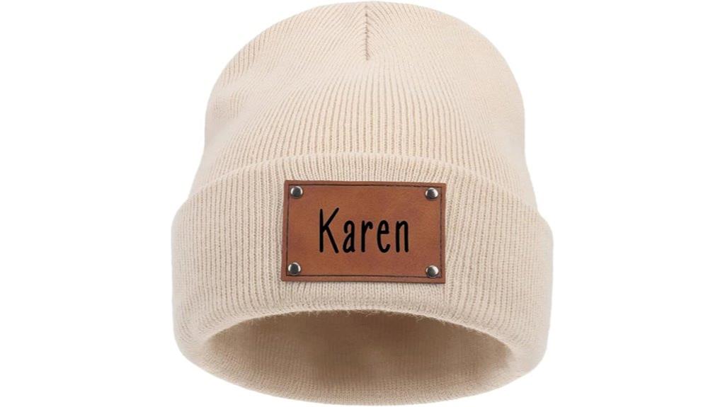 personalized infant and adult beanies