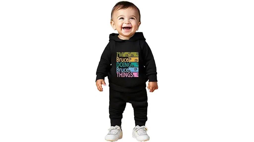 personalized kids hoodie set